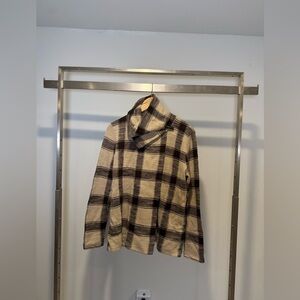 Lauren Ralph Lauren Cream and Brown Knit Sweater